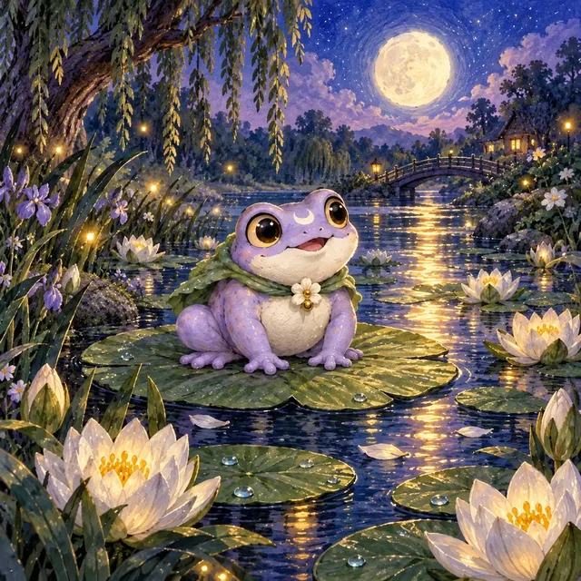 Luna in an original Hopwisp puzzle painting