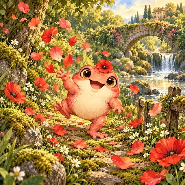 Poppy in an original Hopwisp puzzle painting