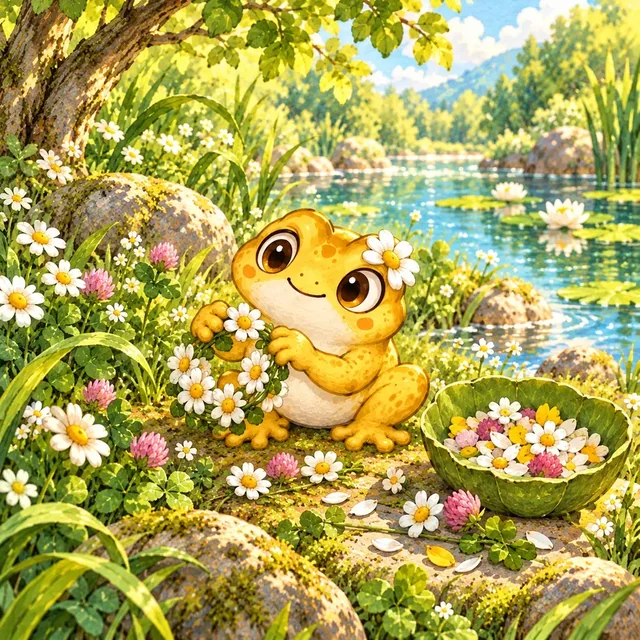 Sunny in an original Hopwisp puzzle painting